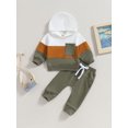 thumbnail image 3 of Baby Boys Clothes 3M 6M 12M 18M 24M 3Y Casual Long Sleeve Contrast Color Hoodies Sweatshirt Tops Pants 2Pcs Outfits Set For Kids Toddler, 3 of 10