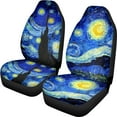 thumbnail image 2 of Xoenoiee 2 PCS Car Front Seat Covers, Van Gogh Starry Night Print Auto Bucket Seats Cushion Seat Protector Universal fit Cars SUV Sedan Van Truck, 2 of 6