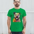thumbnail image 3 of Tee Hunt Beware of Pit Bull T-Shirt Dean Russo Art Colorful Cute Dog Men's Tee, Green, Medium, 3 of 5