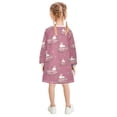 thumbnail image 3 of long-sleeved dress Submarine Rabbit A-line dress with ribbed cuffs Soft and comfortable, 3 of 6