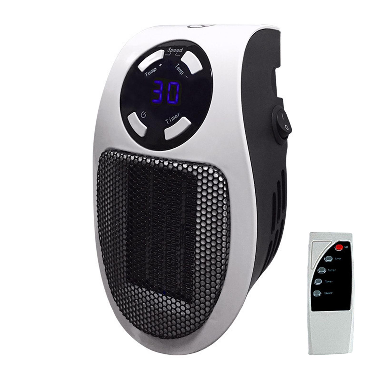 Wowspeed 500w Space Heater Bathroom Heating Wall Outlet Electric Space Heater Mini PlugIn