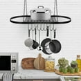 thumbnail image 2 of GGI International Sorbus Pot and Pan Rack for Ceiling with Hooks - Multi-Purpose Storage Rack - N/A Black, 2 of 7