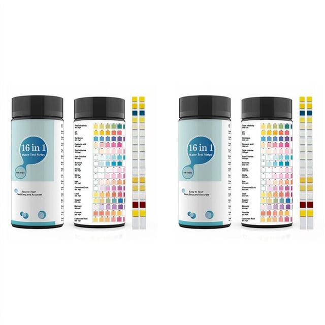 Kits de prueba 16 en 1, pinzas potables de 200, pruebas Du y Well para pH, plomo, cloro