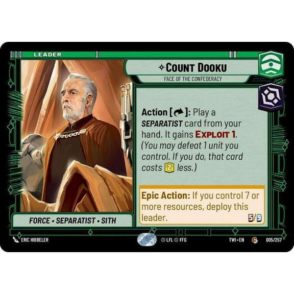 Star Wars: Unlimited Twilight of the Republic Common Count Dooku - Face of the Confederacy #005