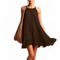 thumbnail image 6 of Summer Dresses Maxi Dress Solid Color Sleeveless Casual Dress Sundresses 2026 Brown L, 6 of 9