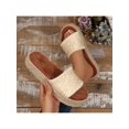 thumbnail image 3 of Women Wedge Sandals Slingback Slide Lightweight Comfortable Beach Summer Daily Casual Wear Shoes, 3 of 9
