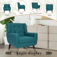 thumbnail image 2 of DREAMSIDEA Modern Button Tufted Accent Chair Upholstered Indoor,Linen Living Room Arm Chair for Bedroom, Light Blue, 2 of 6