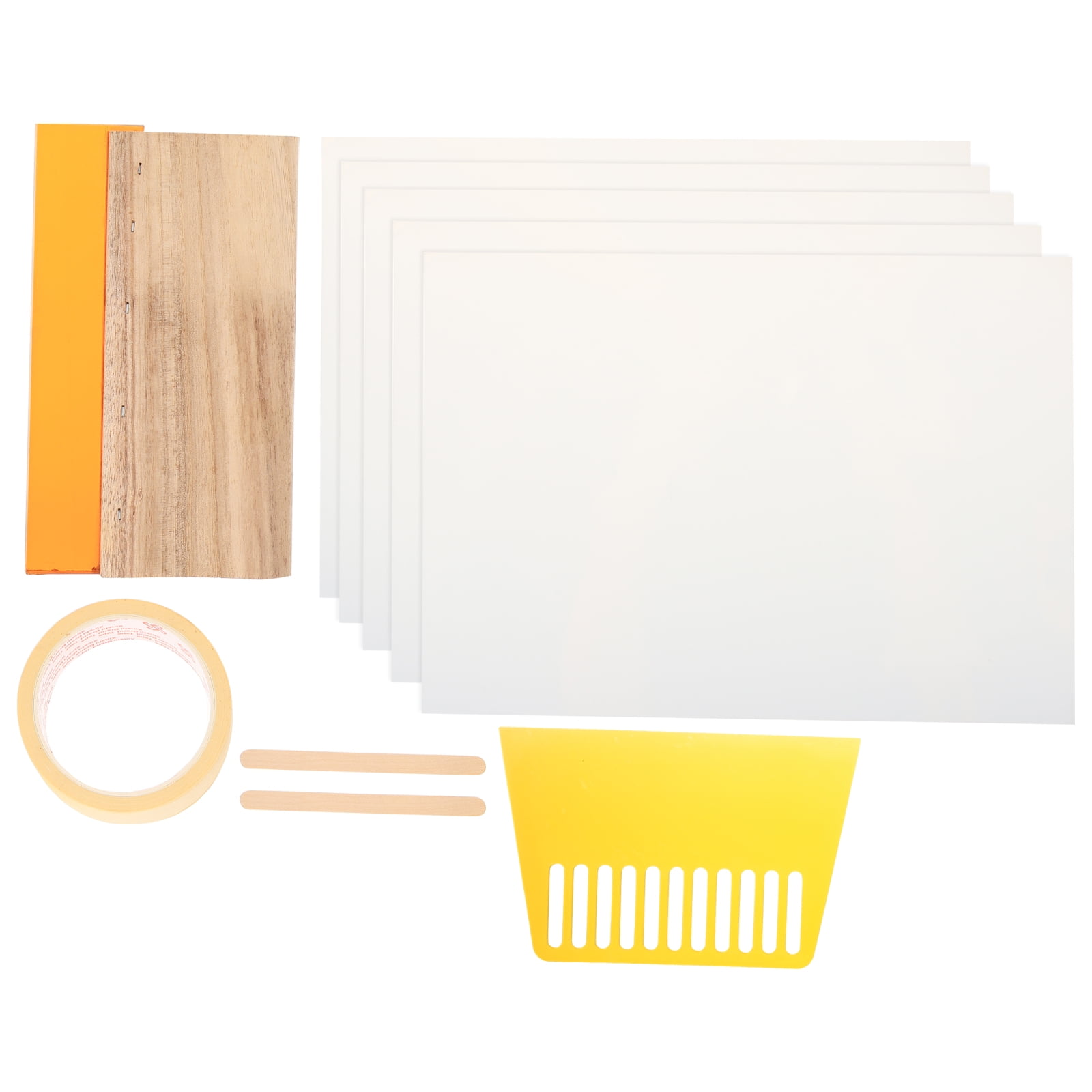 NUOLUX 1 Set of Screen Printing Kit Ink Scraper Screen Printing Ink