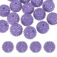 thumbnail image 1 of Uxcell 20mm Resin Rhinestone Beads for Beadable Pen, 10 Pack Ball Disco Beads for Jewelry Making, Lavender, 1 of 7