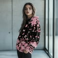 thumbnail image 2 of SCRAWLGOD Cherry Blossom Women Pullover Hoodies for Women Oversized Sweatshirts Long Sleeve Sportswear Hoodie Women Lightweight Women Activewear Hoodies for Dancing Size M, 2 of 7