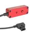 thumbnail image 3 of Lanxri Male D-Tap B Type To 3-Port Female D-Tap P-Tap Hub Adapter Splitter With Ronin 2 Thread Screw For Photography Power (Red), 3 of 4