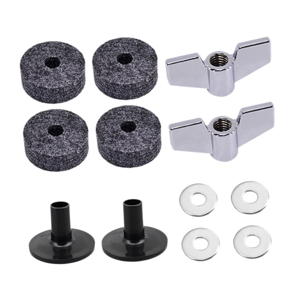 12x Accesorios de repuesto para platillos Arandelas de fácil instalación Fundas para platillos Negro