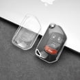 thumbnail image 1 of HUGFEGWE Premium Transparent TPU Key Fob Case Shell Cover Key fob Cover Compatible with Jeep 2020 2021 Gladiator JT Sahara JLU 2018-2023 Jeep Wrangler JL JLU Rubicon Smart Key Remote U2536-21636, 1 of 2