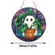 thumbnail image 2 of Decoración del hogar, decoración de habitaciones, decoración de paredes, fantasma con plantas monstera, colgante de acrílico para ventana., 2 of 8