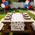 thumbnail image 6 of Darzheoy Independence Day Table Runner, Flag And Star Pattern Placemat Runner, Holiday Party Table Decoration For Dining Room Kitchen, Red White Blue Polyester Fabric Runner For Home, 6 of 6