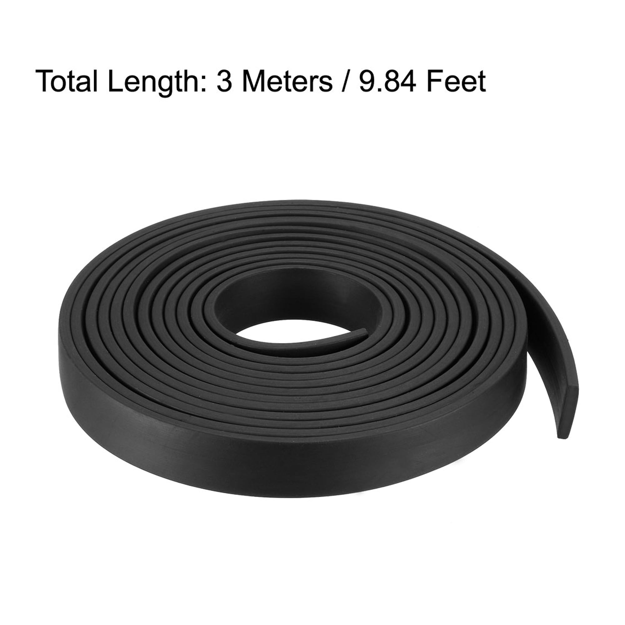 lexicon zingen Shuraba Solid Rectangle Rubber Seal Strip 15mm Wide 3mm Thick 3 Meters Long Black -  Walmart.com