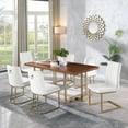 thumbnail image 5 of Elegant Walnut Veneer Dining Table, 5 of 8