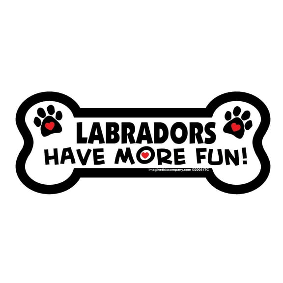 Labradors Have More Fun Bone Magnet