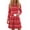 Red Christmas Reindeer, variant on KISSGAL Nightgowns for Women Long Sleeve Sleepshirts Crew Neck Pajamas Dress Knee Length Sleepwear