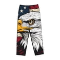 thumbnail image 4 of Goofa American Bald Eagle Printed Soft Pajama Pants for Women, Wide Leg Comfy Casual Lounge Yoga Pants-XX-Large, 4 of 9