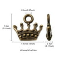 thumbnail image 5 of 1 set 20pcs 4 colors Zinc Alloy Pendants Crown Shape Mixed color 13x14x3mm Hole: 2mm 5pcs/color, 5 of 6