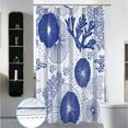 thumbnail image 2 of Stall Shower Curtain,36x72 inch RV Bathroom Shower Curtains Set with Hooks,Green Coastal Bath Curtain,Waterproof Fabric, 2 of 6