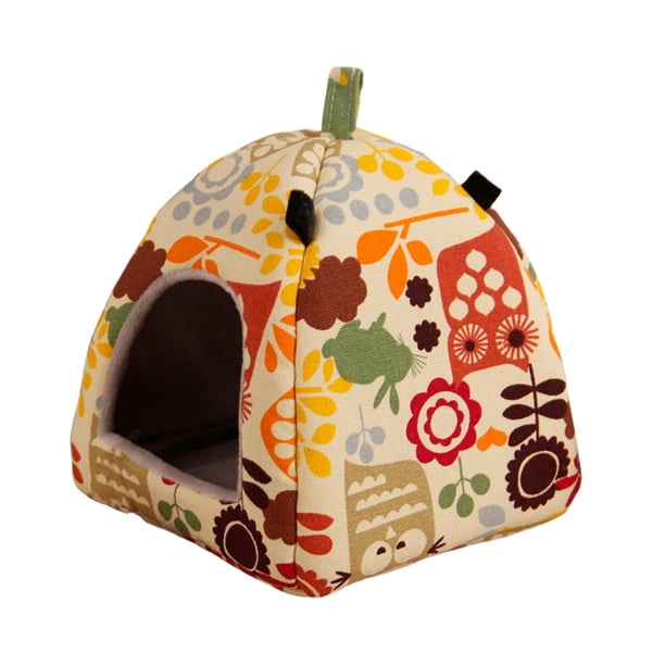 Hamaca para pájaros, hamaca colgante para loros, juguete cálido de invierno para esconder pájaros, casa para loros EstiloD L 17x17x18cm