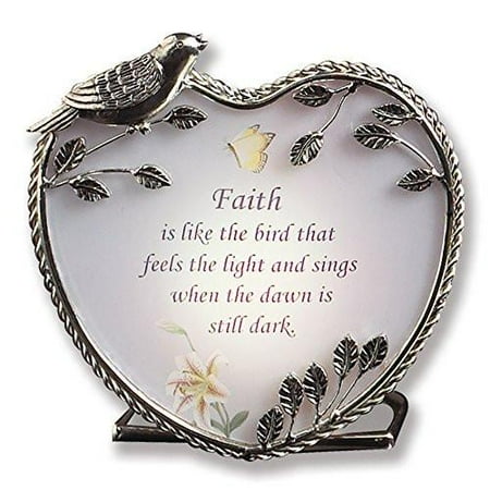 Banberry Designs Faith Candle Holder Inspirational Message - 4 Inch