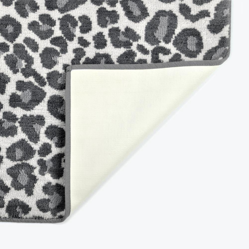 Leopard Print Bath Mat Non Slip - Super Soft & Absorbent Bathroom Rug