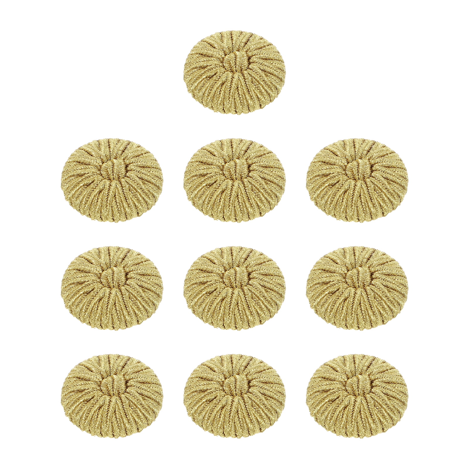 OUNONA 10pcs Buttons for Crafts Braided Buttons Coat Sweater Suit Sewing Buttons