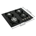 thumbnail image 2 of 59*51cm 4-Burner NG Stove Built-in/Countertop Gas Stove NG/LPG Tempered Glass for Home Kitchens Restaurants Hotels, 2 of 17