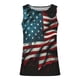 thumbnail image 3 of Tanques para Hombre para el Verano Solto Chaleco Impresión Deportivo Cuello Redondo, Casual, 3 of 4