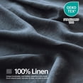thumbnail image 2 of Simple&Opulence 100% Linen Sheet Set Solid Color-3 Pcs Washed French Linen Bed Sheets(1 Flat Sheet,1 Fitted Sheet,1 Pillowcase)-Breathable Bedding Set (Twin,Dark Grey), 2 of 9
