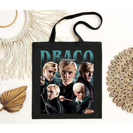 vintage Draco malfoy graphic   Vintage Tote Bag  Graphic T-Bag  harry potter merch  Retro 90 s Fans Homage T-Bag  Draco malfoy Bag-TH20953