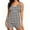 Black #024, variant on Two Piece Tankini Swimsuits for Women Striped Tummy Control Bathing Suit with Shorts Athletic Swimwear, L