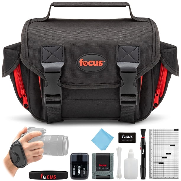 Kit de accesorios para cámara Focus DSLR con funda, correa y cable HDMI