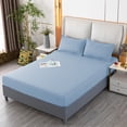 thumbnail image 2 of Ikohbadg Double Bed Fitted Sheet, Non Slip Mattress Protection Cover, Soft Fiber, Elastic Design for Comfortable Sleep, Easy to Clean, Suitable for All Mattress Types, 2 of 6