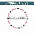 thumbnail image 5 of DESIGNICE Baseball Necklace Pave Nails and Diamonds Baseball Chain Pink, White and Black Color Baseball Necklace Unique Gifts for Men Chain Length 23.62In, 5 of 6