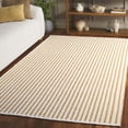 thumbnail image 2 of SAFAVIEH Cape Cod Rowina Wavy Striped Area Rug, Ivory/Gold, 6' x 6' Square, 2 of 11