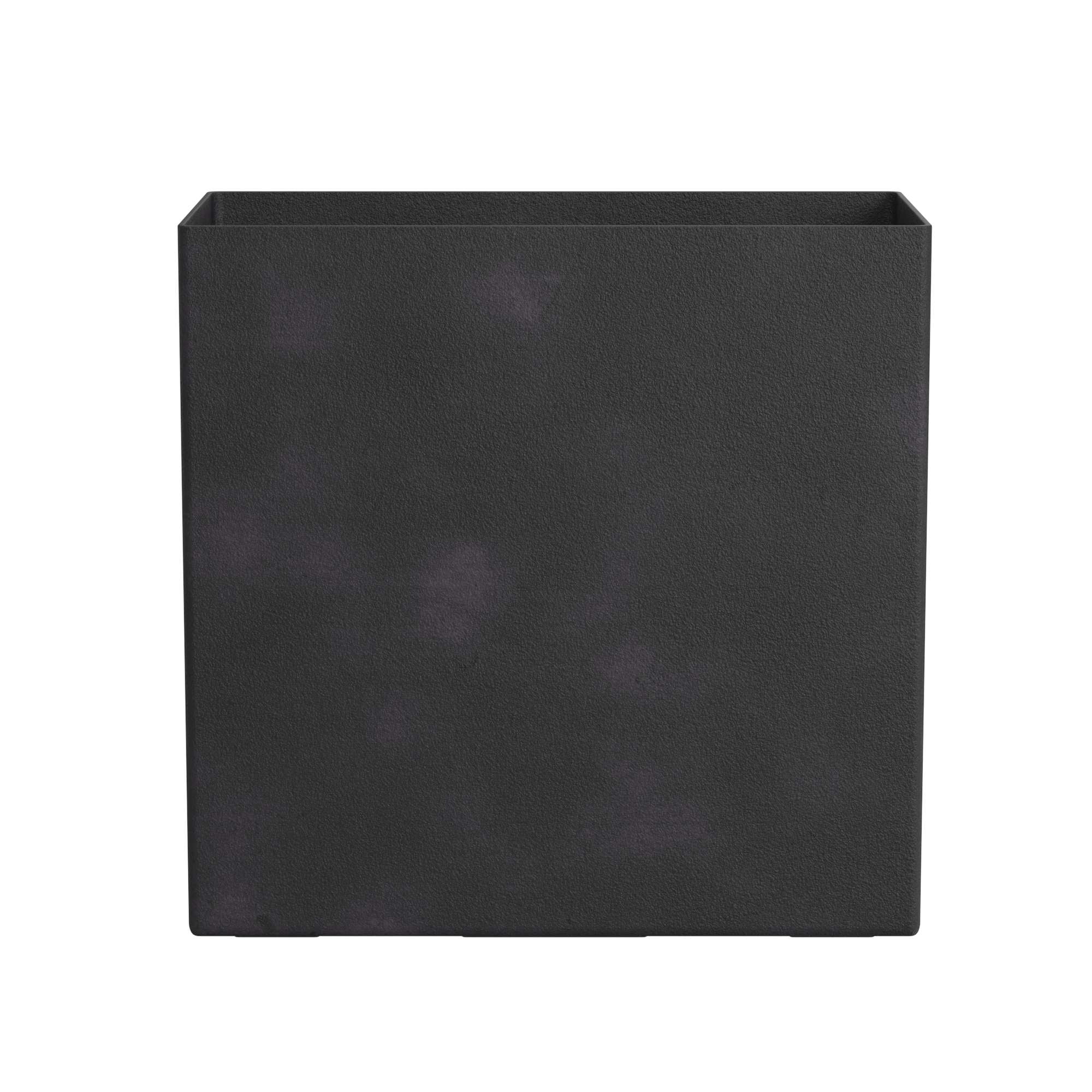 Mainstays Asher 24" x 12" x 24" Rectangle Rich Black Plastic Planter