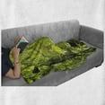 thumbnail image 6 of Nature Soft Flannel Fleece Throw Blanket, Forest with Sunray Foliage Leaf Branches Woodland Eco Jungle Misty Picture, Cozy Plush for Indoor and Outdoor Use, 70" x 90", Lime Green Brown, by Ambesonne, 6 of 6
