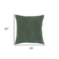 thumbnail image 5 of Olive Green Nubby Textured Modern Throw Pillow, 5 of 8
