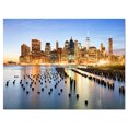 thumbnail image 2 of Impression sur Toile Illuminée New York Gratte-Ciels - Paysage Urbain, 2 of 3