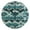 Black, variant on Blue Ripple Art Deco Wallpaper Pattern Round Wall Clock Silent Battery Operated Home Decor for Living Room Bedroom