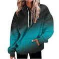 thumbnail image 1 of Sentmoon Essentials Hoodies for Women Gradient with Pockets Womens Sweatshirt,Plus Size Workout Long Sleeve Crew Neck Womens Sweaters Tops for Women Clearance Sales Today Deals Prime Sky Blue XXXXL, 1 of 4