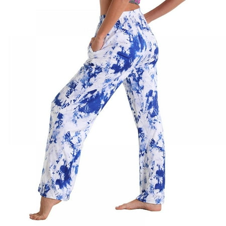 

BRAND PROMOTION! Women Loose Pajama Pants Spring Summer Home Trousers Print Bottoms Stretch Waist Drawstring High Waist Home Pants