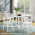 thumbnail image 3 of Roundhill Furniture Alwynn Wooden Spindle Back Dining Chairs, Windsor Chairs, Set of 2, White, 3 of 7