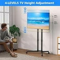 thumbnail image 3 of Rolling TV Stand, Mobile TV Cart for 32-70 Inch LCD LED Flat & Curved TVs, Height Adjustable Floor TV Stand with Wheels, Outdoor Portable TV Stand Holds up to 110 lbs, Max  400x400mm, 3 of 6