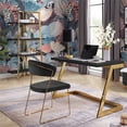 thumbnail image 2 of Posh Living Aluna 4-Shelf Stainless Steel Frame Bookcase in Black/Gold, 2 of 10
