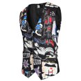 thumbnail image 6 of Men Blazer Slim Fit Rainbow Print Suit Jacket Vest and Suit Pants Evening Party Dinner Formal Wear 3 Pcs Set, 6 of 7